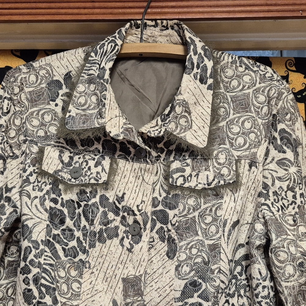 Multiples Patterned Gray Women's Jacket - image 1